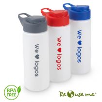 Botella plastica FLAKE 600ml - ReUseMe | LOGO GRATIS !
