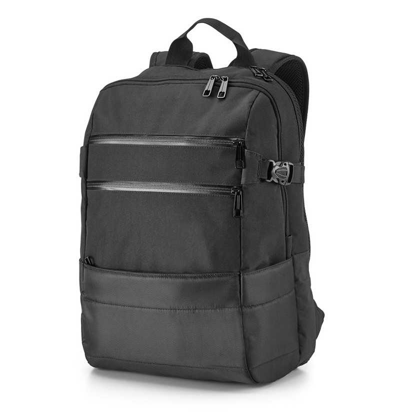 1 mochila pequeña de cuero genuino para hombre, bolsa de hombro con puerto  de carga USB y 1 tarjetero., Negro 